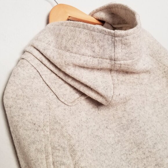 MUJI Wool Blend Toggle Button Hooded Duffel Jacket Preppy Academia Y2K Rare XS - Picture 12 of 16